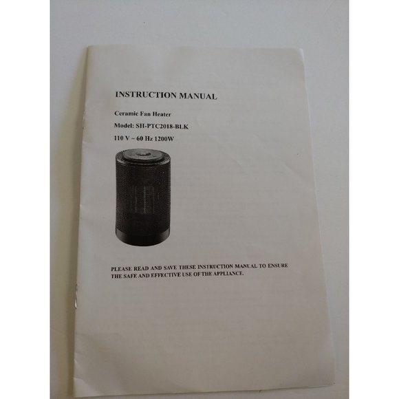 Ceramic Fan Heater New Open Box Oscillating Fan - Picture 6 of 7